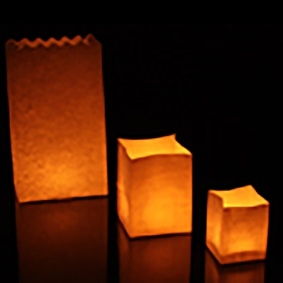 Candle Bags Pack of 30 - Plain Design Candle Luminary Bags 