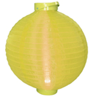 12inch Battery Powered LED Paper Lanterns 30cm Yellow - Pack of 1