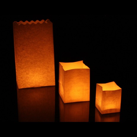 Luminary Candle bags plain Large Medium Small