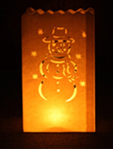 Snowman Luminary Candle Bags Small