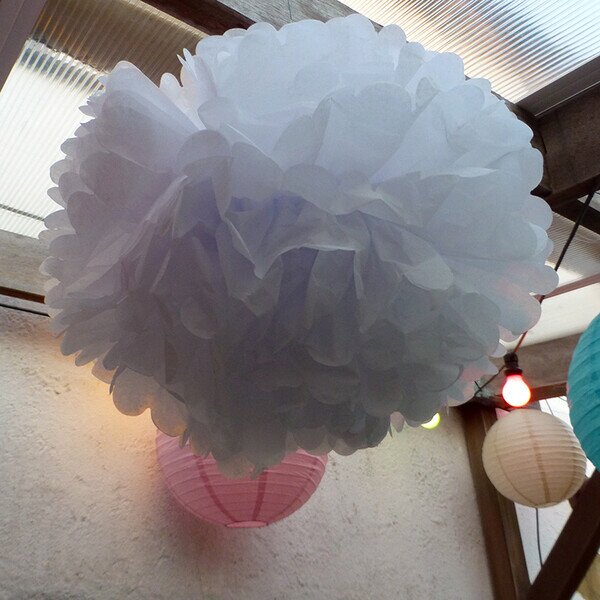 Pompom Hanging Lanterns 40cm / 16In