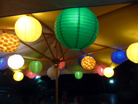 Chinese Paper Hanging Lanterns Garden Gazebo